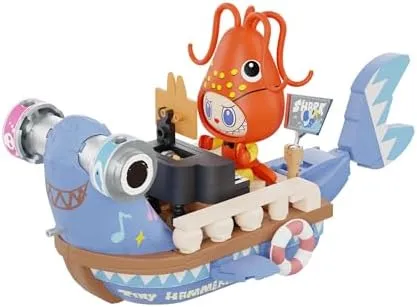 POP MART THE Monsters Chasing Mermaids Series Blocks-The Tiny Hammerhead, Labubu Building Toy Set, Interactive Building Toy for Kids, Boys and Girls - Image 2