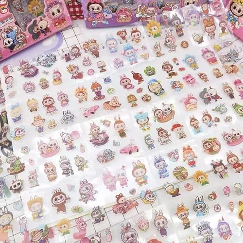 100 Pcs Labubu Stickers Suitable for Kids Crafts Party Favors Goodie Bags Stuffers for Kids