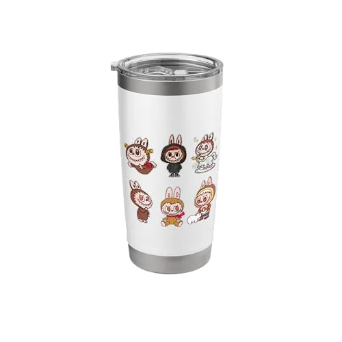 Labubu Lover かわいい Labubu The Monsters クリスマス レディース ステンレススチール 断熱タンブラー