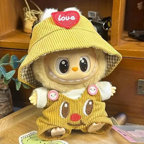 Labubu Clothes for 17cm Doll(NO Doll) - Handcrafted Crochet Set, Clothes for Labubu Macaron Monster Series, Premium Labubu Outfit with Accessories, Stylish Labubu Clothes for Home Collection Doll