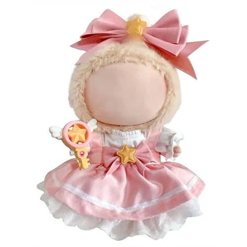 GerdfeiTawtab Clothes for LABUBU Plush Doll, Fashion Doll Clothes Outfit Set Cute Theme Designer Plush Toys Dress Accessories for Collector Fans Display Case (Charm Girl)