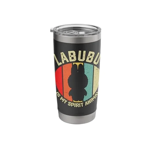 有趣的 Labubu 是我的精神動物 復古 Labubu 愛好者 不銹鋼保溫杯