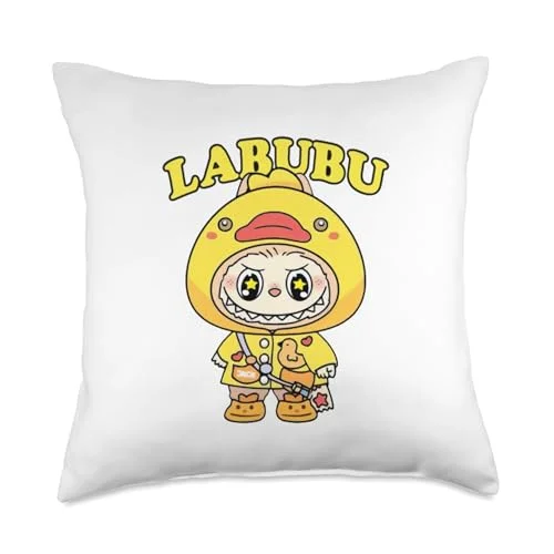 Duck Labubu Lover Cute Labubu The Monsters Christmas Women Throw Pillow