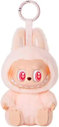 Llavero YGBrand Labubu, Llavero de Peluche Lindo, Colección de Llaveros de Decoración de Hogar de Monstruos, Colgante para Mochila o Muñeca Regalo (RosaⅠ)