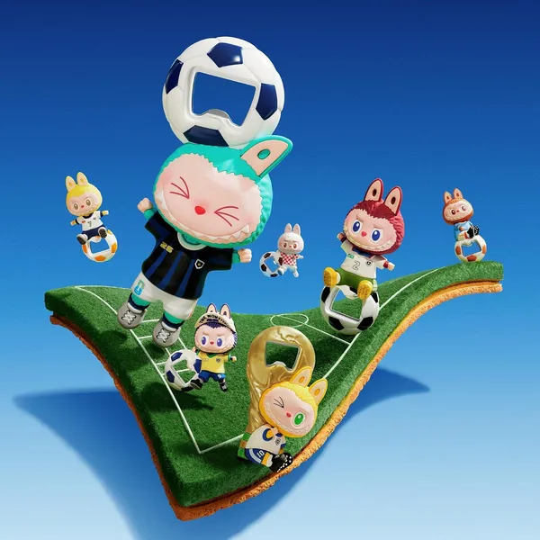 POP MART THE MONSTERS × FIFA SERIES - Bottle Opener Fridge Magnet Blind Box, Cute LABUBU Home Decor, FIFA World Cup 2026 Merchandise, Gift for Housewarming Party Soccer Fans, Single Box - Image 11
