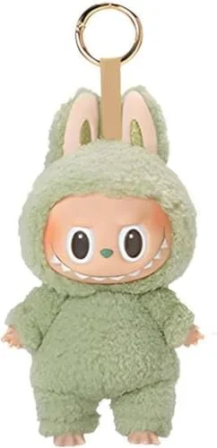 HWJTCAL Labubu Plush Keychain Modern Collectible Pendant for Bags & Keys Cute Home Decoration