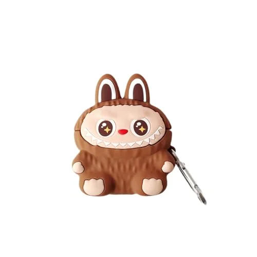 라부부 케이스 커버, AirPods 4세대 2024 호환, 귀여운 카와이 몬스터 라부부 키체인, 만화 토끼 충격 방지 보호 이어버드 커버, 소녀 여성용 이어폰 액세서리
