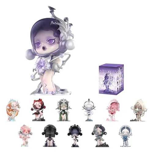 POP MART SKULLPANDA Série The Sound Figurines, SKULLPANDA Figurines Boîte Aveugle, Figurines d'Action à Design Aléatoire Jouets de Collection Décorations d'Intérieur, Cadeaux d'Anniversaire de Fête, Boîte Individuelle
