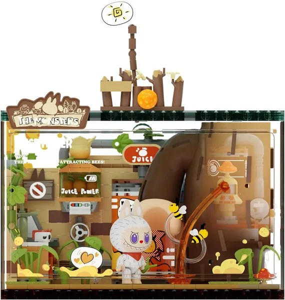 POP MART THE Monsters Forest Secret Base Series Blocks - Juice Maker, Labubu Building Toy Set, Interactive Building Toy for Kids, Boys, and Girls