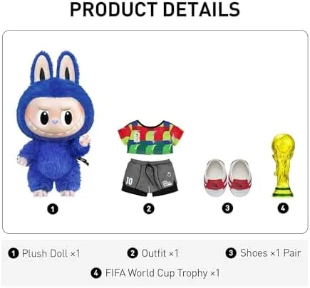 POP MART THE Monsters × FIFA Series — Catch the Win LABUBU Vinyl Plush Figure (Doll Only) - Image 3