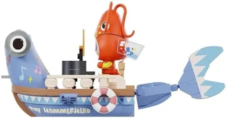 POP MART THE Monsters Chasing Mermaids Series Blocks-The Tiny Hammerhead, Labubu Building Toy Set, Interactive Building Toy for Kids, Boys and Girls - Image 5