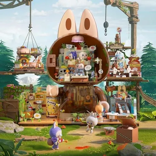 POP MART THE Monsters Forest Secret Base Series Blocks - Juice Maker, Labubu Building Toy Set, Interactive Building Toy for Kids, Boys, and Girls - Image 7