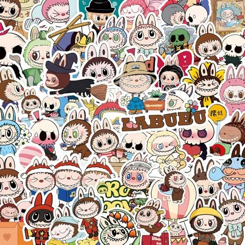 100pcs Labubu Cartoon Stickers - Waterproof Vinyl Decals for Teen Girls ...