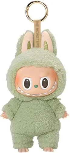 YGBrand Keychain for Labubu,Cute Plush Keychain,Monster decoration Collection keychains,Doll Hanging Backpack Hanging Pendant Gifts (Green Ⅰ)