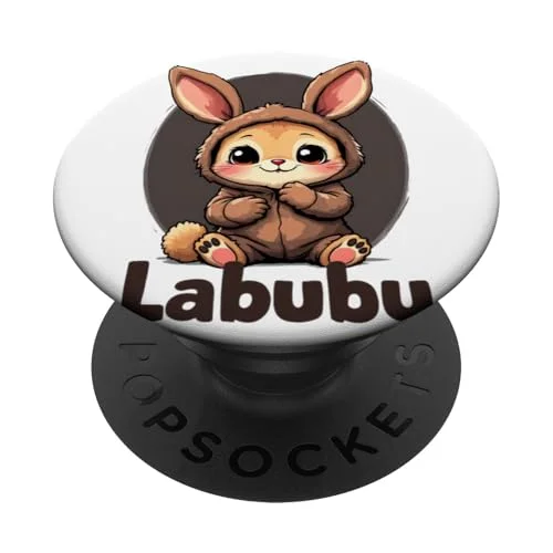 Cute Labubu Brown Meme Funny Monsters PopSockets Adhesive PopGrip