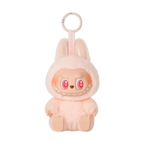 Porte-clés PrimeQuali Labubu, série monstre Labubu Macaron (have a seat), jolis sacs, sacs à dos et pendentifs de clés, accessoires décoratifs (rose)