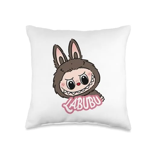 Funny Labubu Lover Cute Labubu The Monsters Men Women Boys Throw Pillow