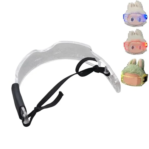 Mrwtesio Lububu Led Glasses, Light Up 3 Colors and 5 Modes for Labubu Glasses, Labubus Dolls Accessories