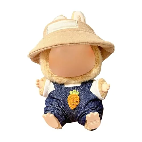 La-bu-bu Clothes for Doll(NO Doll) - Handcrafted Crochet 3-Piece Set for 17cm Doll, Clothes for La-bu-bu,Premium La-bu-bu Outfit with Accessories, Stylish Labubu Clothes for Doll