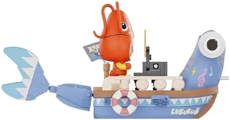 POP MART THE Monsters Chasing Mermaids Series Blocks-The Tiny Hammerhead, Labubu Building Toy Set, Interactive Building Toy for Kids, Boys and Girls - Image 3