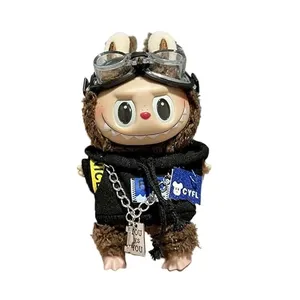Labubu Clothes for 17cm Doll, 3 Cool & Stylish Outfit Sets for Labubu Dolls (No Doll) (01)