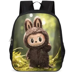 Labubu bag Casual Backpack Cartoon Casual Backpack Fun Personalized Schoolbag Small school bag 15Inch Schoolbag