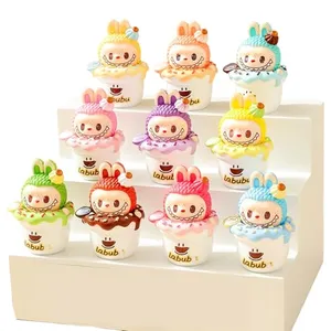 Itonfornia Labubu Mini Desktop Ornaments 10PCs, Small Cute Cartoon Rabbit Decor for Home Office Desk Decoration DIY Accessories