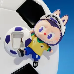 POP MART THE MONSTERS × FIFA SERIES - Bottle Opener Fridge Magnet Blind Box, Cute LABUBU Home Decor, FIFA World Cup 2026 Merchandise, Gift for Housewarming Party Soccer Fans, Single Box - 4