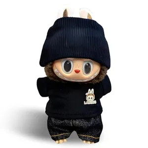 Labubu Clothes for Doll (No Doll)-Handcrafted 2-Piece Labubu Outfit and Accessories for 6.7 Inches (17 cm) Doll,Cute Clothes for Labubu Dress up Unique Style (Style C)