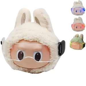 Mrwtesio 17 Cm Lububu Dolls Accessories, Led Glasses for Labubu, Light Up 3 Colors and 5 Modes, Suitable for Various Doll Dress Up