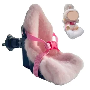 Pink Soft Carring Seat For Labubu Have A Seat Doll Car Seat With Air Vent Clip Accessories(Not Include Doll)