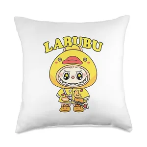 Duck Labubu Lover Cute Labubu The Monsters Christmas Women Throw Pillow