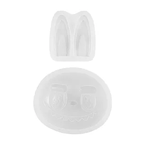 Labubu Silicone Chocolate Mold for Birthday Cakes -Cavity Cute Face Fondant Toppers, Non-Stick Baking Tools for Cupcakes DIY (Small/Suitable for 2-inches)