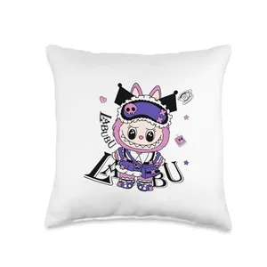 Funny Labubu Lover Cute Labubu The Monsters Women Throw Pillow