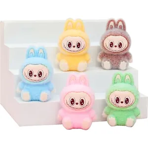 Itonfornia Labubu Mini Plush Desktop Ornaments, Cartoon Rabbit Small Cute Decoration for Home Office Desk DIY Accessories (5)
