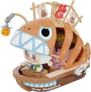 POP MART THE Monsters Chasing Mermaids Series Blocks-The Tiny Anglerfish, Labubu Building Toy Set, Interactive Building Toy for Kids, Boys and Girls