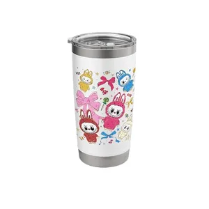 Coquette Bow Labubu The Monsters Labubu Lover Men Women Kid Stainless Steel Insulated Tumbler