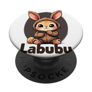 Cute Labubu Brown Meme Funny Monsters PopSockets Adhesive PopGrip