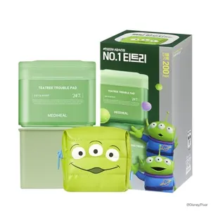 MEDIHEAL Madecassoside Toner Pads [Disney Pixar Edition]-Centella Asiatica to Improve Uneven Skin Tone - Vegan Face Gauze, Full Size 100 + Refill 100 (Teatree, 200 Pads)