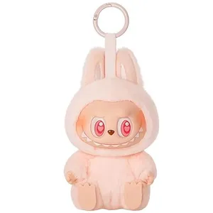 Labubu Keychain, Bag Charms, Doll Hanging Backpack Hanging Pendant Gifts (Pink)