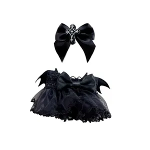 2pcs Princess Dress with Bow Hairpin for Labubu, Costume Accessory Casual Outfits for 5.9-6.7in Dolls Dress Up