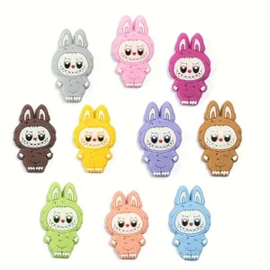 10 PCS Cute Labubu Shoe Charms for Kids & Adults - Colorful PVC Cartoon Shoe Decor Pins for Sandals - Party Favors Gifts (Boys/Girls/Teens), 1.29 x 0.78 inches