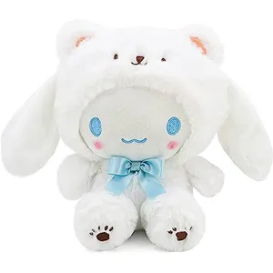 Cartoon Kawaii White Bear Cross-Dressing Series Plush,Soft Plush Doll Cute Soft Toys, Plush Pillow Stuffed Animals Toy Birthday Gifts for Girls Kids (WhiteBear-D-8in)