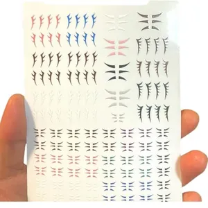 32 Pairs Decorative Eye Stickers for LABUBU Dolls，Eye Stickers Cute Cartoon Eyes for DIY LABUBU Dolls (Eyelash)