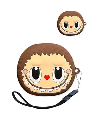 Compatible with Beats Powerbeats Pro 2 Active Noise Cancelling Earbuds,Premium Silicone Cute Design Shockproof Protection Skin Touch Charging Port Accessible,with Lanyard,Labubu.
