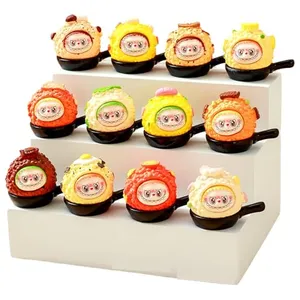 Itonfornia Labubu Mini Cute Ornaments 12PCs, Small Cartoon Decor for Home Office Desktop Decoration DIY Accessories