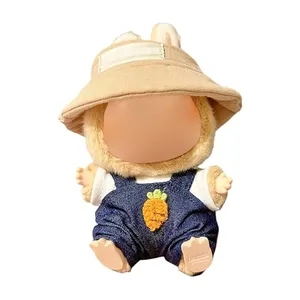 La-bu-bu Clothes for Doll(NO Doll) - Handcrafted Crochet 3-Piece Set for 17cm Doll, Clothes for La-bu-bu,Premium La-bu-bu Outfit with Accessories, Stylish Labubu Clothes for Doll