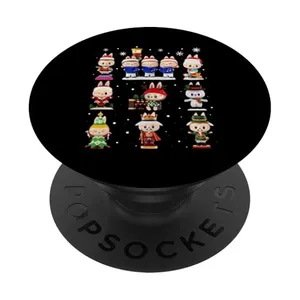 Happy Xmas Labubu Lover Cute Labubu The Monsters Christmas PopSockets Adhesive PopGrip