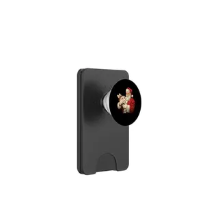 Funny Meme Labubu Lover Christmas Santa Holding Labubu Xmas PopSockets PopWallet for MagSafe